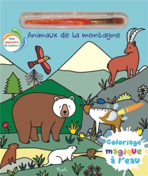 Coloriage magique à l'eau - Les animaux de la montagne